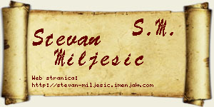 Stevan Milješić vizit kartica